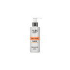 White pump bottle of Curly Crush Fluid isolated on a white background.